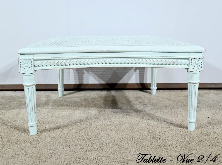 Duchesse Brisée en Hêtre Réchampi, style Louis XVI – 2ème partie XIXe – Image 31