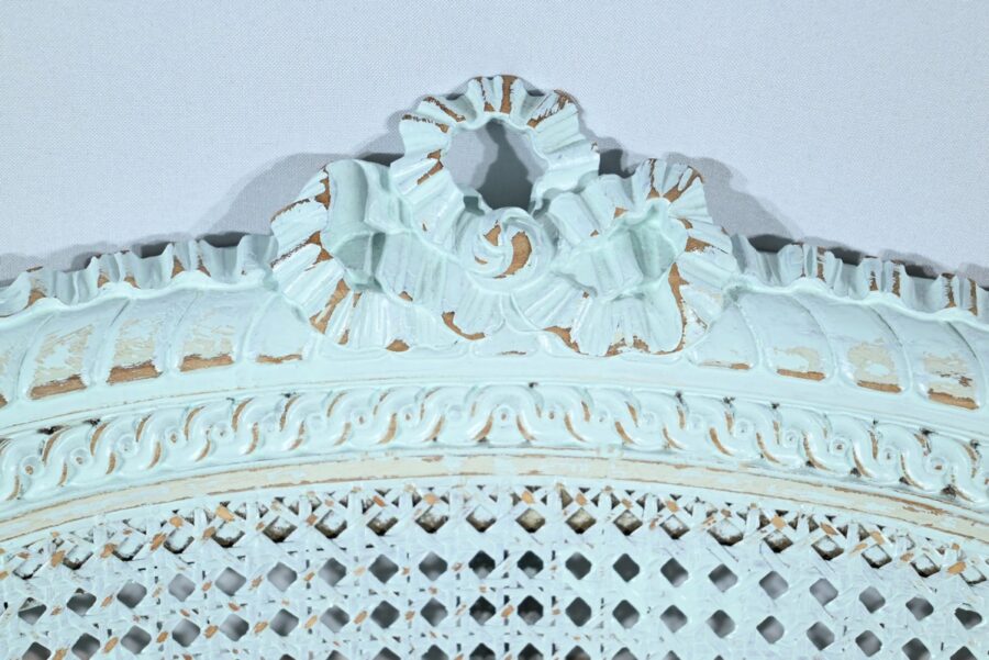 Duchesse Brisée en Hêtre Réchampi, style Louis XVI – 2ème partie XIXe – Image 9
