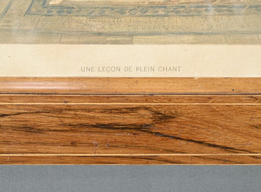 Estampe Titrée « Une Leçon de Plein Chant » d’après J. Gallegos y Arnosa – Début XXe – Image 9