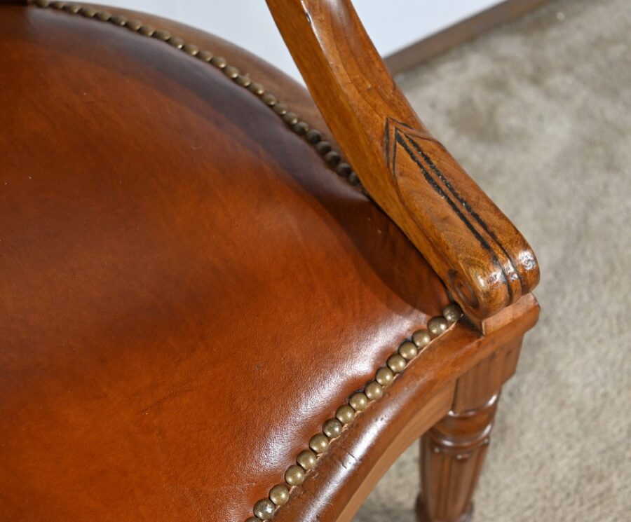 Fauteuil de Bureau en Acajou, époque Louis Philippe – Milieu XIXe – Image 11