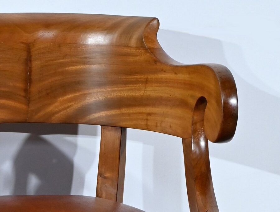 Fauteuil de Bureau en Acajou, époque Louis Philippe – Milieu XIXe – Image 7