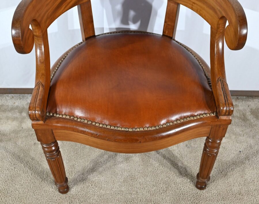 Fauteuil de Bureau en Acajou, époque Louis Philippe – Milieu XIXe – Image 8