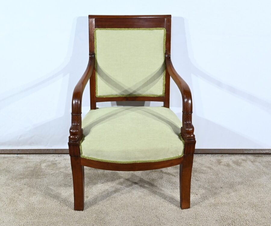 Fauteuil en Acajou de Cuba, époque Empire – Début XIXe