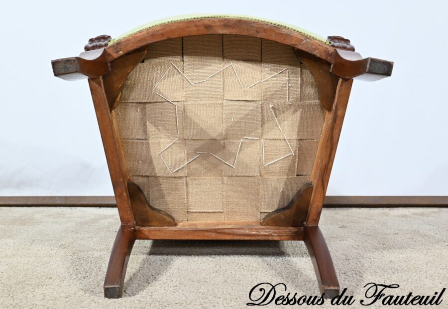Fauteuil en Acajou de Cuba, époque Empire – Début XIXe – Image 27