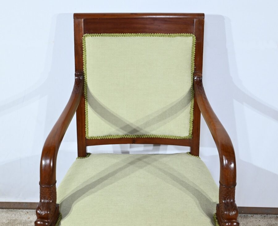 Fauteuil en Acajou de Cuba, époque Empire – Début XIXe – Image 6