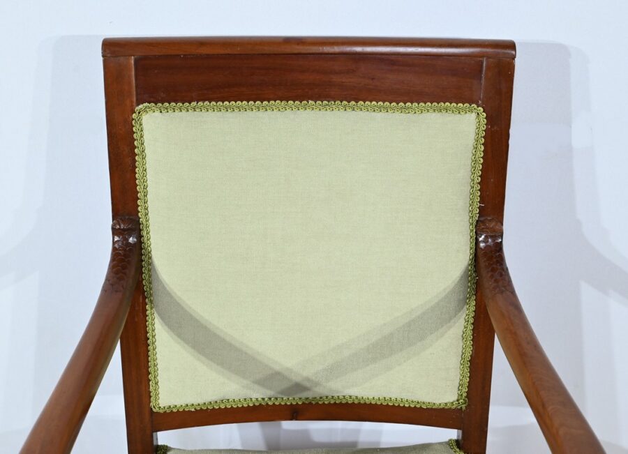 Fauteuil en Acajou de Cuba, époque Empire – Début XIXe – Image 7