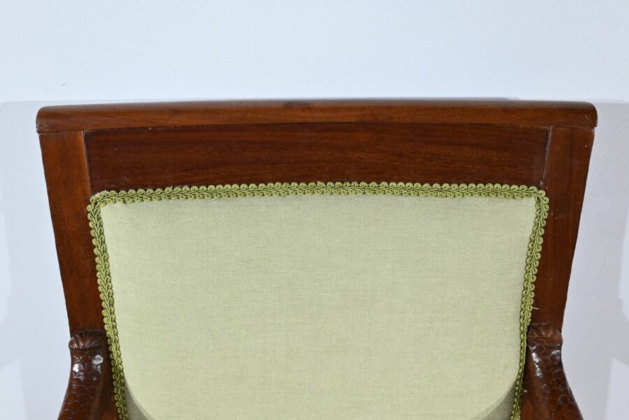 Fauteuil en Acajou de Cuba, époque Empire – Début XIXe – Image 8
