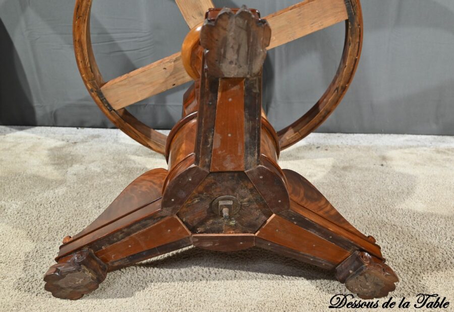 Guéridon en Ronce d’Acajou, époque Restauration – Début XIXe – Image 24