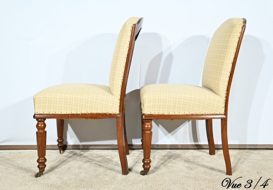 Paire de Chaises en Acajou de Cuba, époque Restauration – Début XIXe – Image 14