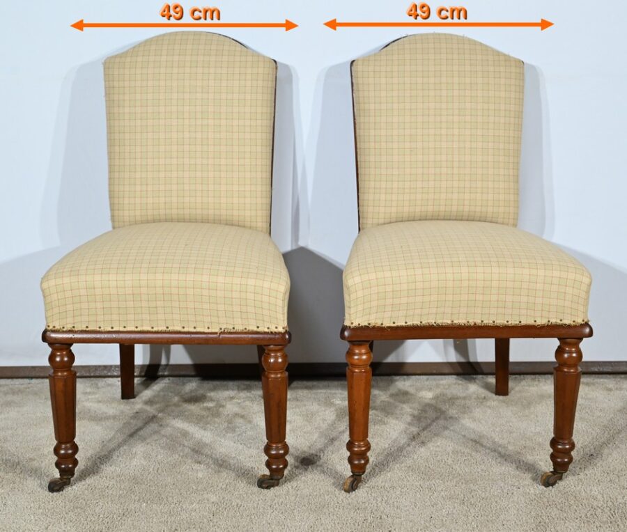 Paire de Chaises en Acajou de Cuba, époque Restauration – Début XIXe – Image 16