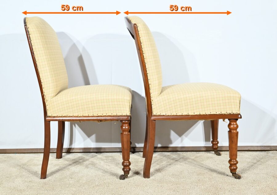 Paire de Chaises en Acajou de Cuba, époque Restauration – Début XIXe – Image 17