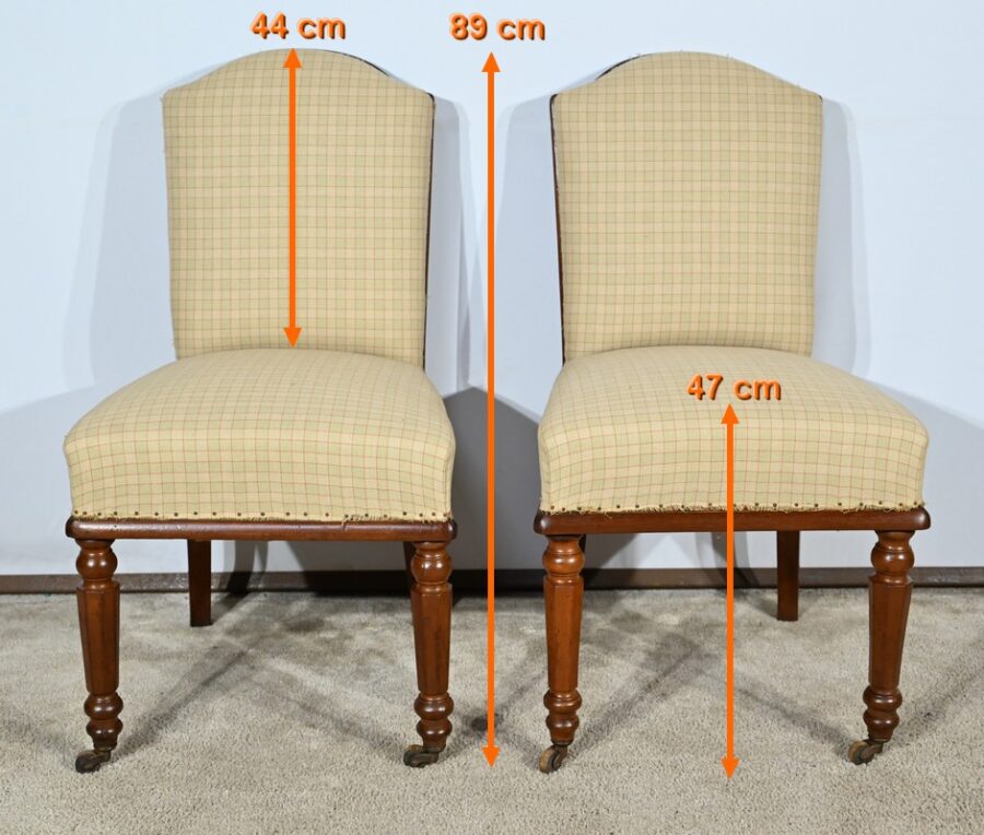 Paire de Chaises en Acajou de Cuba, époque Restauration – Début XIXe – Image 18