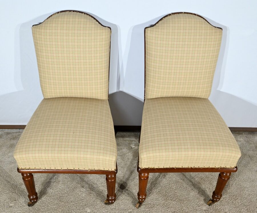 Paire de Chaises en Acajou de Cuba, époque Restauration – Début XIXe – Image 4