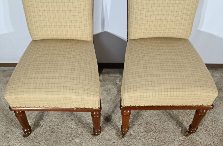 Paire de Chaises en Acajou de Cuba, époque Restauration – Début XIXe – Image 5
