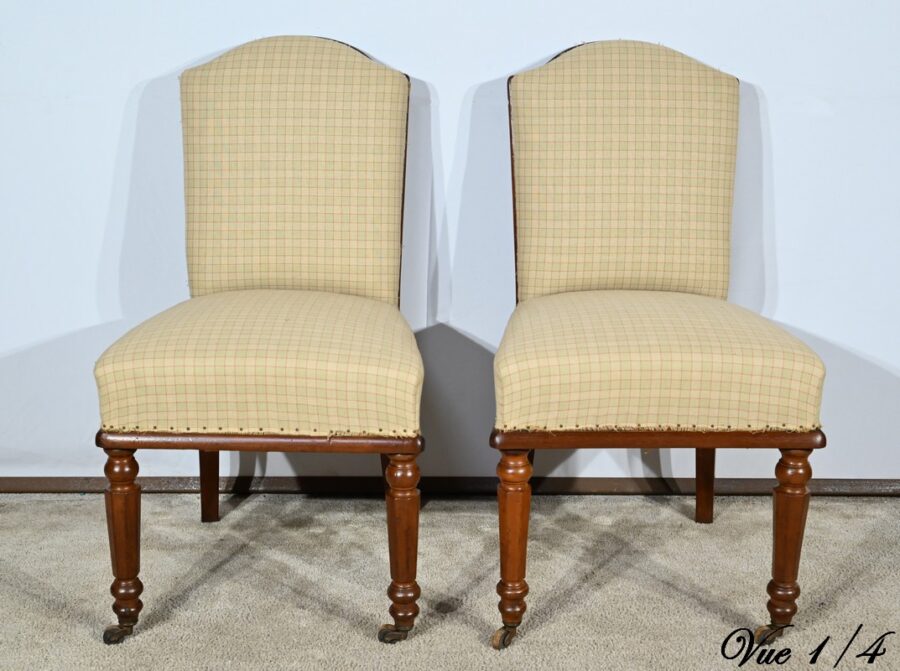 Paire de Chaises en Acajou de Cuba, époque Restauration – Début XIXe – Image 6