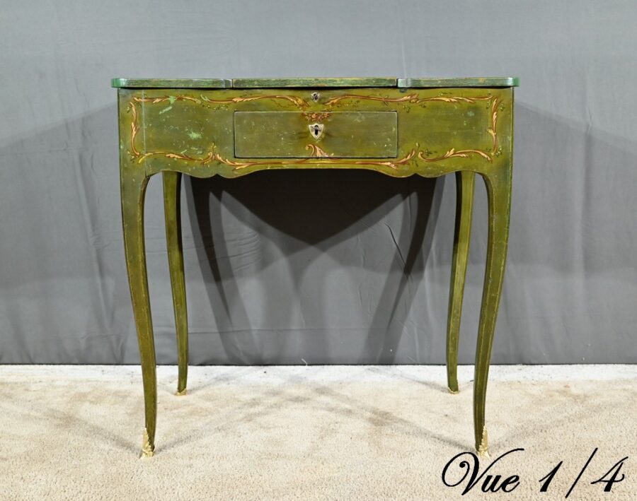 Petite Coiffeuse en Chêne Peint, style Louis XV – Fin XVIIIe – Image 13