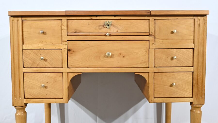 Petite Coiffeuse en Merisier Massif, époque Louis XVI – Fin XVIIIe – Image 12
