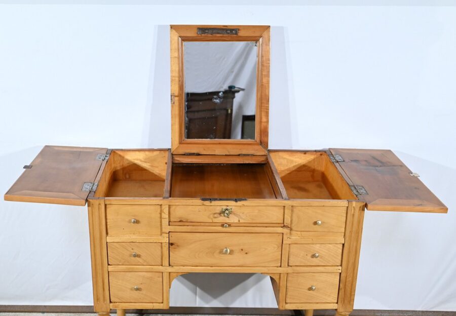 Petite Coiffeuse en Merisier Massif, époque Louis XVI – Fin XVIIIe – Image 24