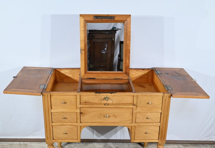 Petite Coiffeuse en Merisier Massif, époque Louis XVI – Fin XVIIIe – Image 25