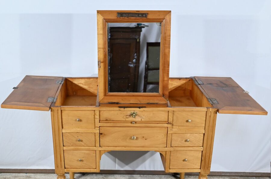 Petite Coiffeuse en Merisier Massif, époque Louis XVI – Fin XVIIIe – Image 26