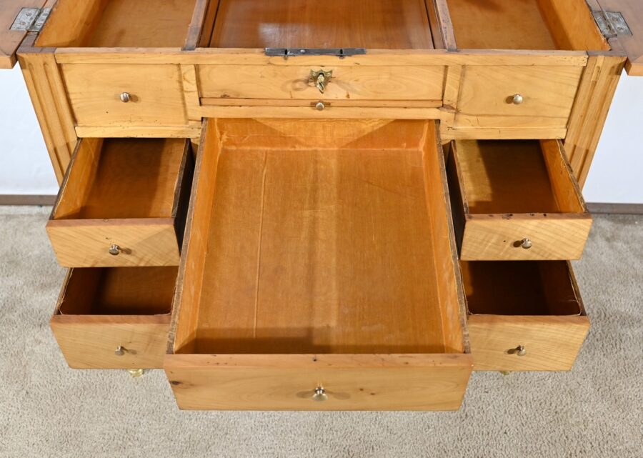 Petite Coiffeuse en Merisier Massif, époque Louis XVI – Fin XVIIIe – Image 36