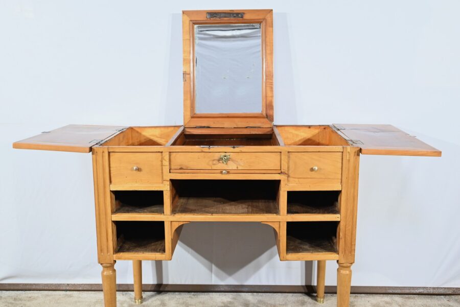 Petite Coiffeuse en Merisier Massif, époque Louis XVI – Fin XVIIIe – Image 39
