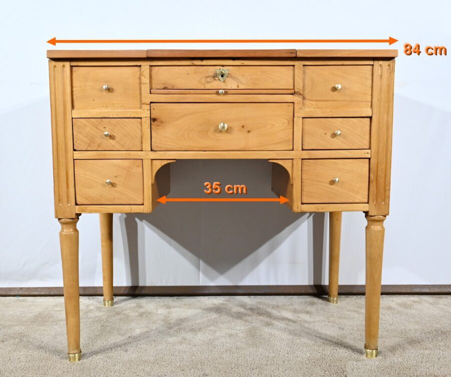 Petite Coiffeuse en Merisier Massif, époque Louis XVI – Fin XVIIIe – Image 40