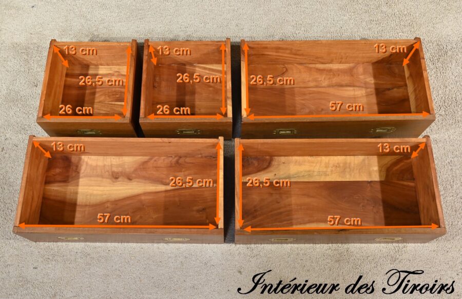 Petite Commode de Marine en Teck – Reproduction – Image 25