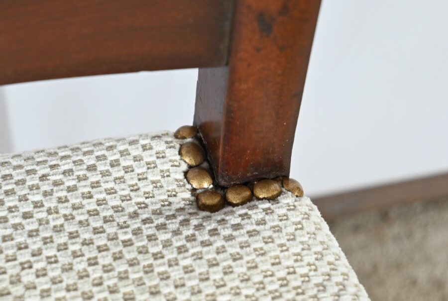 Suite de 5 Chaises en Acajou de Cuba, époque Restauration – Début XIXe – Image 18