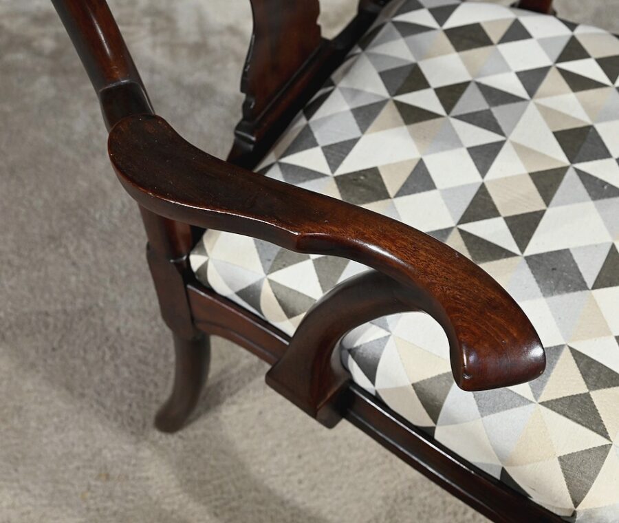 Paire de Fauteuils Chippendale en Acajou, Angleterre - Début XXe – Image 12