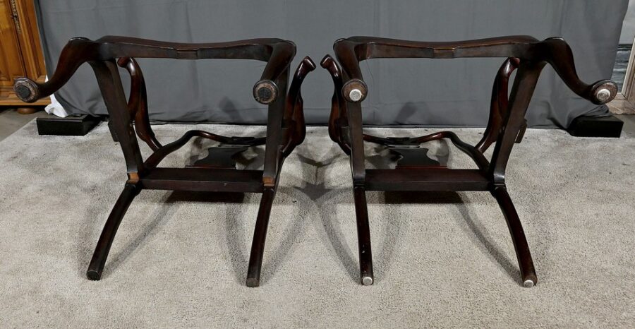 Paire de Fauteuils Chippendale en Acajou, Angleterre - Début XXe – Image 19
