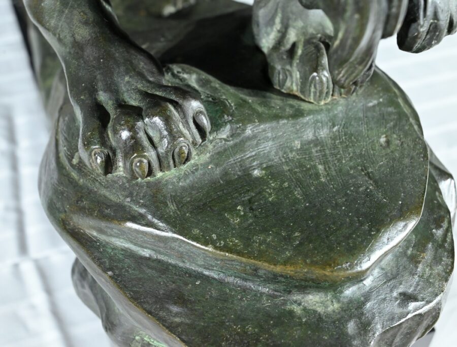 Bronze « Lion Rugissant », signé Nerin – Début XXe – Image 19