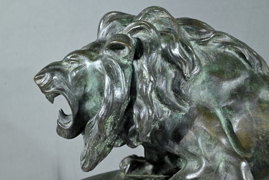 Bronze « Lion Rugissant », signé Nerin – Début XXe – Image 7