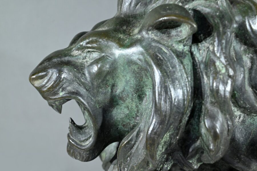 Bronze « Lion Rugissant », signé Nerin – Début XXe – Image 8