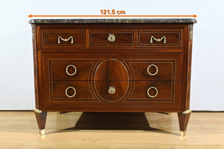 Rare Commode en Acajou, époque Louis XVI – 2ème partie XVIIIe – Image 30