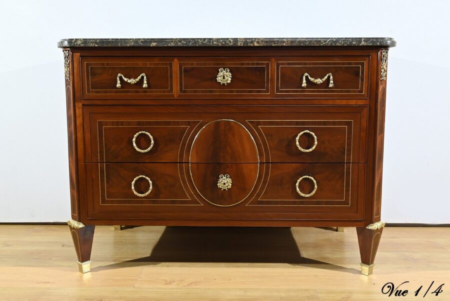 Rare Commode en Acajou, époque Louis XVI – 2ème partie XVIIIe – Image 8