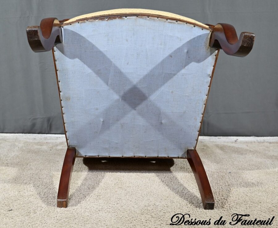 Fauteuil de Bureau en Acajou, époque Restauration – Début XIXe – Image 25