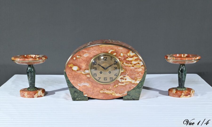 Garniture de Cheminée en Marbre, signée DiediSheim, Art Déco – 1920 – Image 5