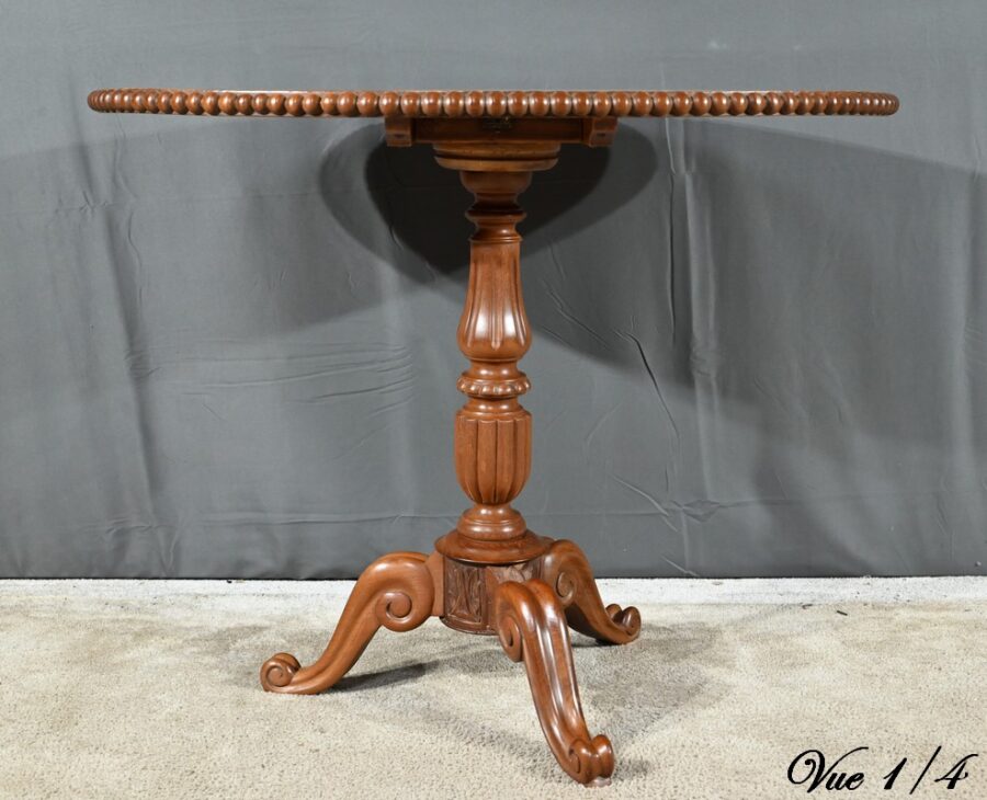 Guéridon Ovale à Système en Acajou, époque Louis Philippe – 1ère partie XIXe – Image 8