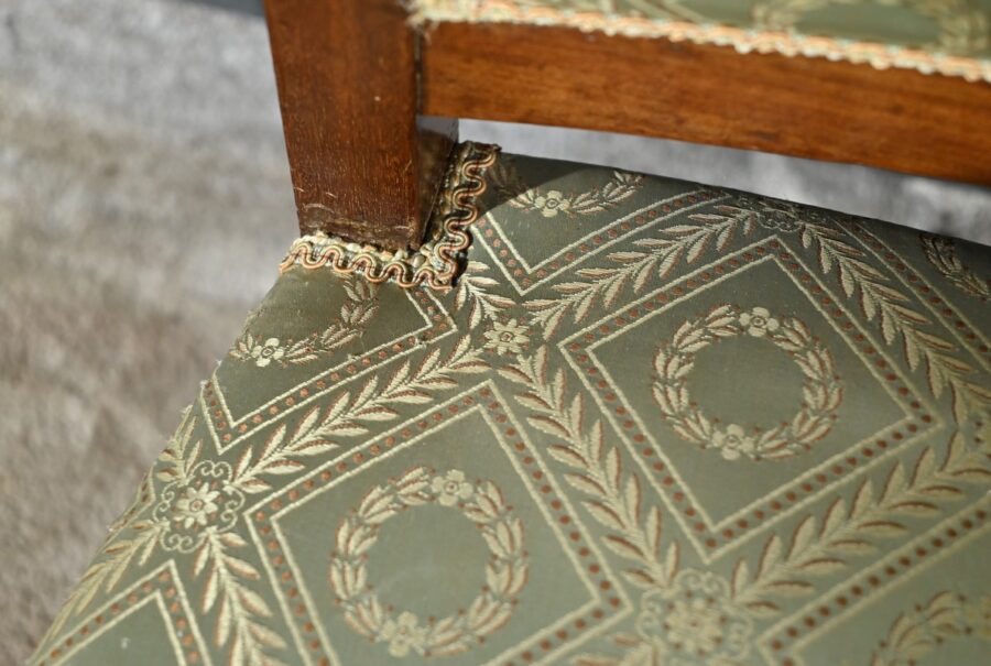 Paire de Fauteuils à Crosses en Acajou, époque Restauration – Début XIXe – Image 10