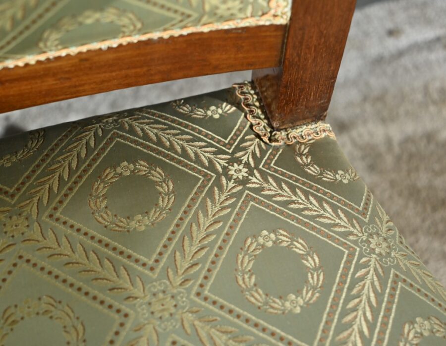 Paire de Fauteuils à Crosses en Acajou, époque Restauration – Début XIXe – Image 11