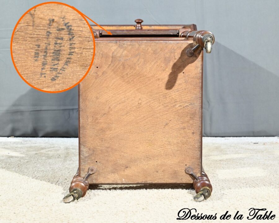 Petite Table à Volets en Acajou, Maison Lemarchand, A. Lemoine – Milieu XIXe – Image 32
