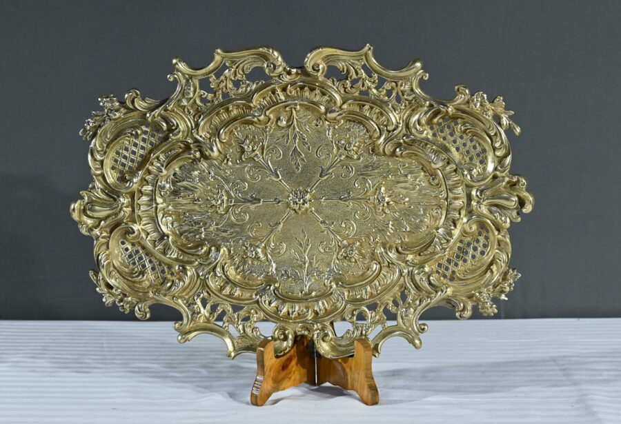 Plateau Milieu de Table en Bronze, style Rocaille – Fin XIXe