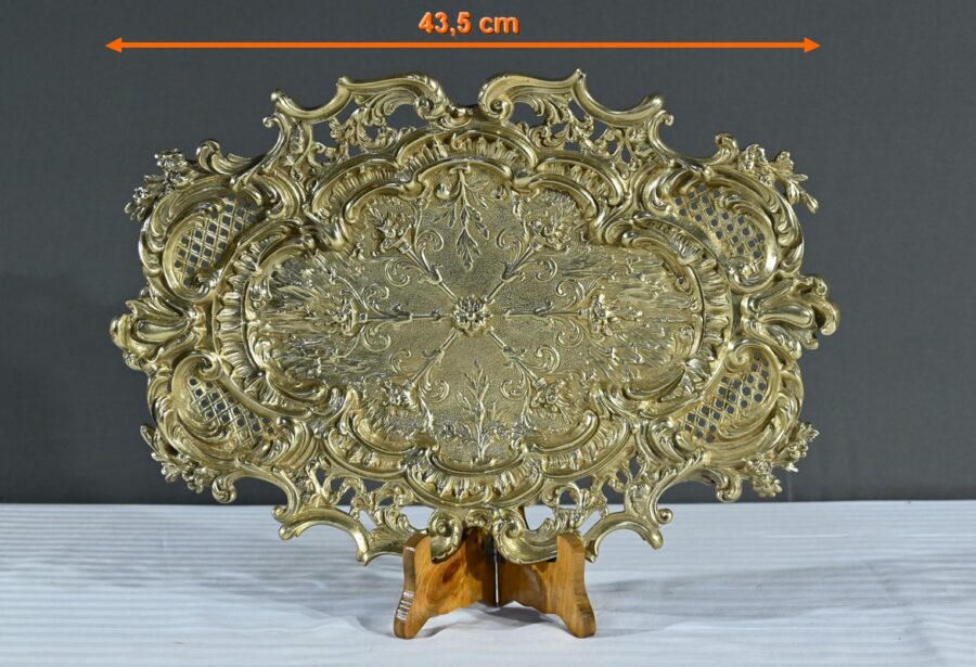 Plateau Milieu de Table en Bronze, style Rocaille – Fin XIXe – Image 12