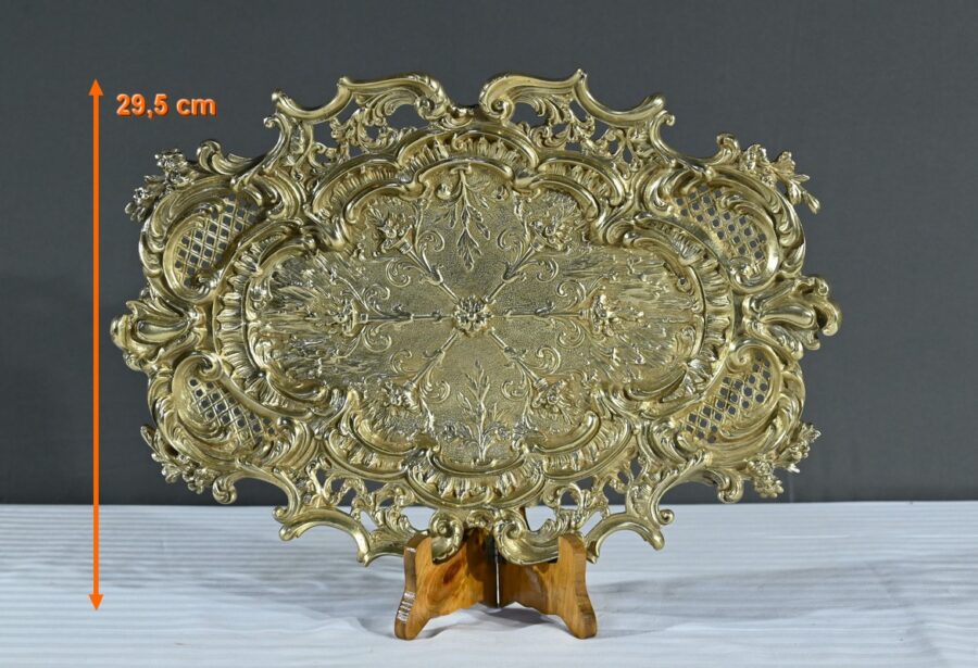 Plateau Milieu de Table en Bronze, style Rocaille – Fin XIXe – Image 13