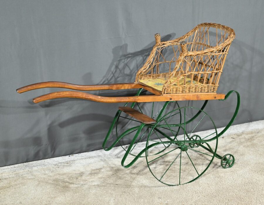 Poussette d’Enfant en Osier – 1900 – Image 2