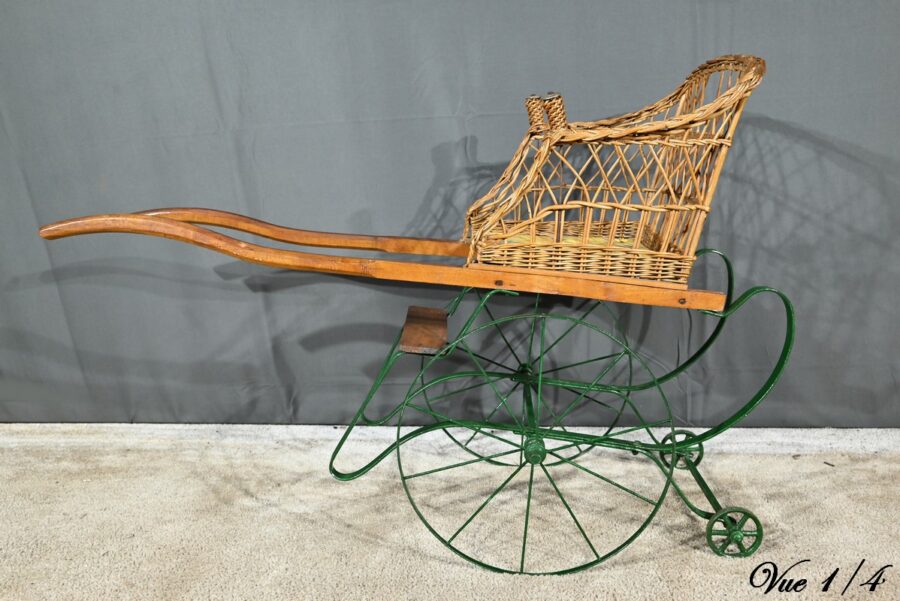 Poussette d’Enfant en Osier – 1900 – Image 4