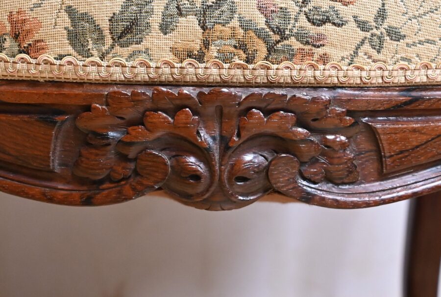 Suite de 4 Chaises en Palissandre, style Louis XV, époque Napoléon III – Milieu XIXe – Image 11