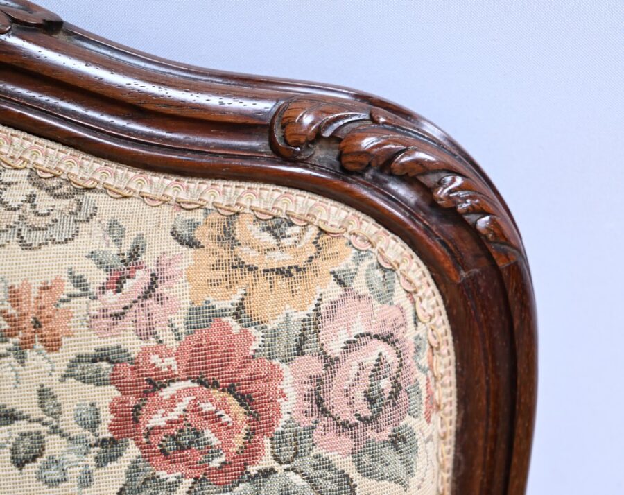 Suite de 4 Chaises en Palissandre, style Louis XV, époque Napoléon III – Milieu XIXe – Image 6