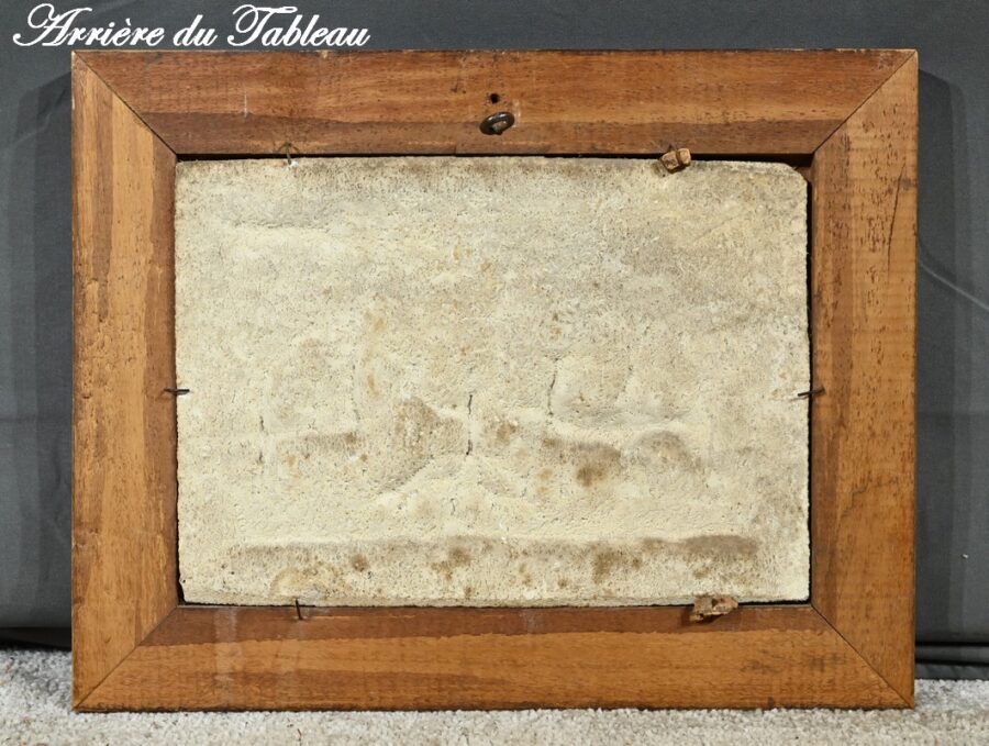 Tableau Bas-Relief en Calcaire Pétrifié, signé CF. Becker – Fin XIXe – Image 14